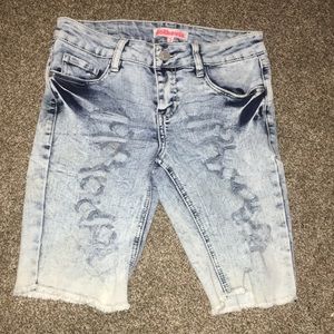 Distressed Bermuda Shorts